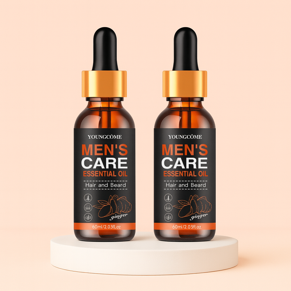 Huile à Barbe et Cheveux Homme – Huile Nourrissante au Gingembre pour Croissance, Hydratation & Soin