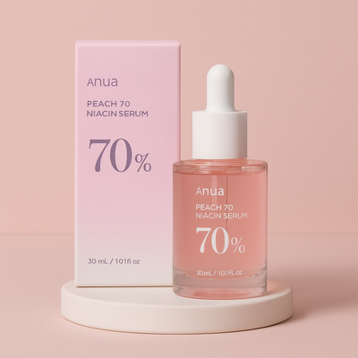 Sérum Visage Éclaircissant à la Pêche 70% – Niacinamide Anti-Taches & Hydratant Peau Radieuse